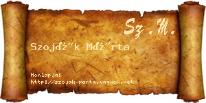Szoják Márta névjegykártya